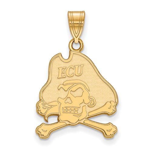 14ky East Carolina University Large Pirates Pendant