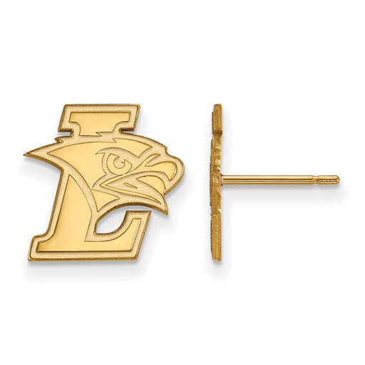 Sterling Silver Gold-plated LogoArt Lehigh University Small Post Earrings