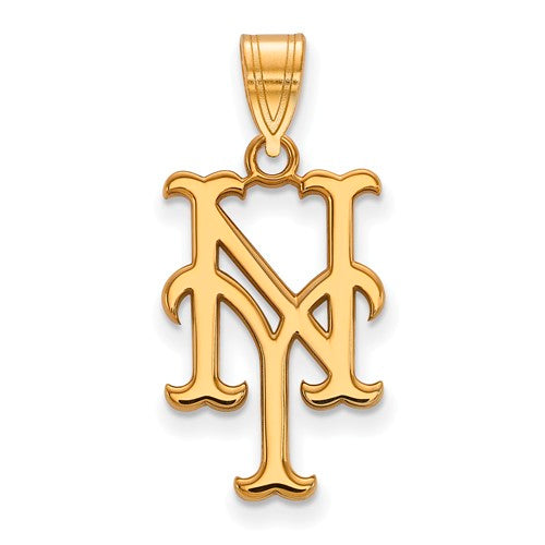 14ky MLB  New York Mets Large Cap Logo Pendant