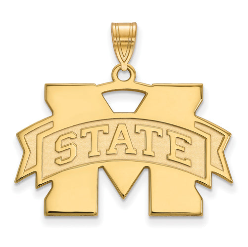 14ky Mississippi State University Large M w/ STATE Pendant