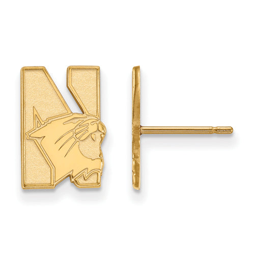 14ky Northwestern University Small Post Earrings