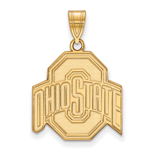 10ky Ohio State U Large Buckeyes Logo Pendant