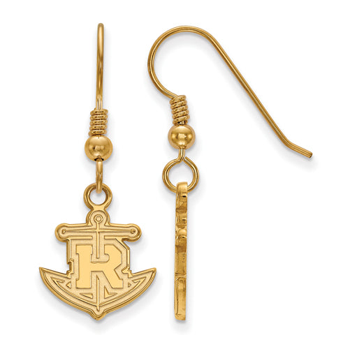SS w/GP Rollins College Small Dangle Anchor Earrings