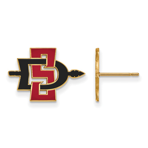 SS w/GP San Diego State University Small Post Earrings