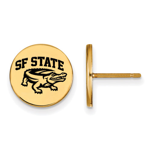 SS w/GP San Francisco State U Small Enamel Disc Earrings