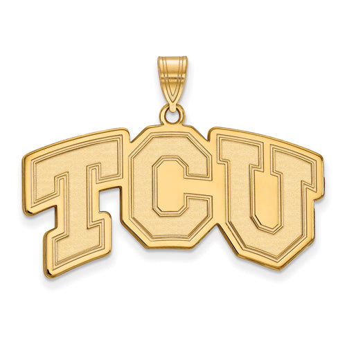 14ky Texas Christian University Large TCU Pendant