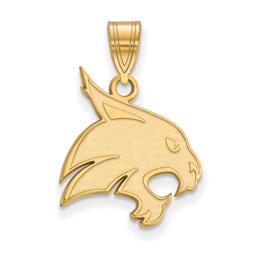 SS w/GP Texas State University Large Bobcat Pendant