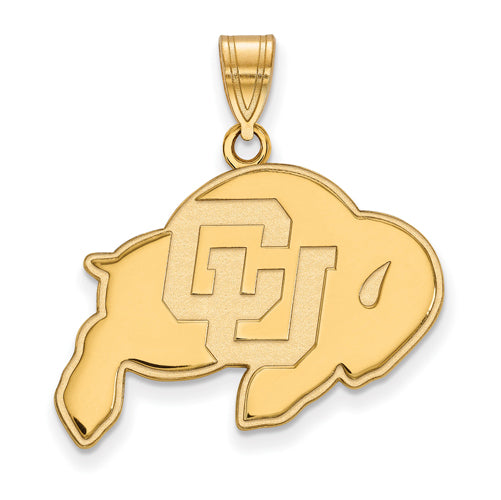 SS w/GP University of Colorado Large Buffalo Pendant