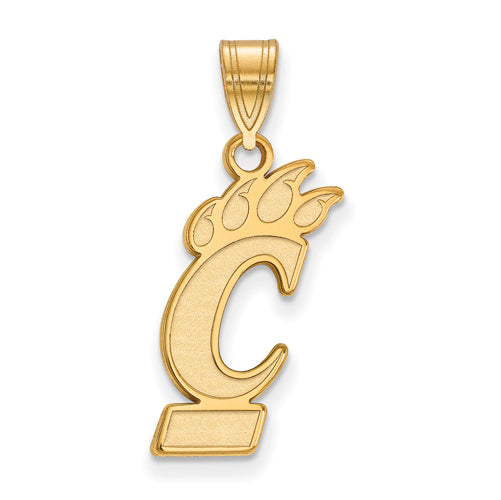 SS w/GP University of Cincinnati Large Bearcats Logo Pendant