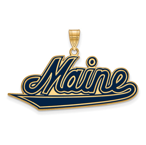 SS w/GP University of Maine XL Enamel Pendant