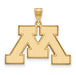 SS w/GP University of Minnesota Large Letter M Pendant