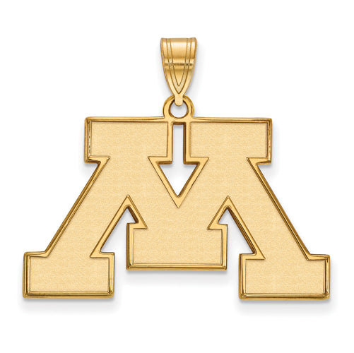 14ky University of Minnesota Large Letter M Pendant