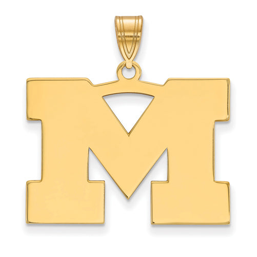 14ky University of Michigan Large Logo Pendant