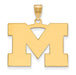 SS w/GP University of Michigan Large Pendant