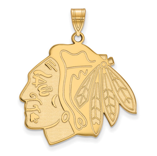 SS w/GP NHL Chicago Blackhawks XL Logo Pendant
