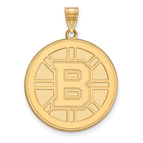 10ky NHL Boston Bruins XL Logo Pendant