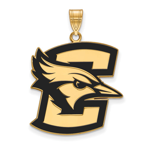 SS w/GP Creighton University XL Enamel Bluejay Pendant