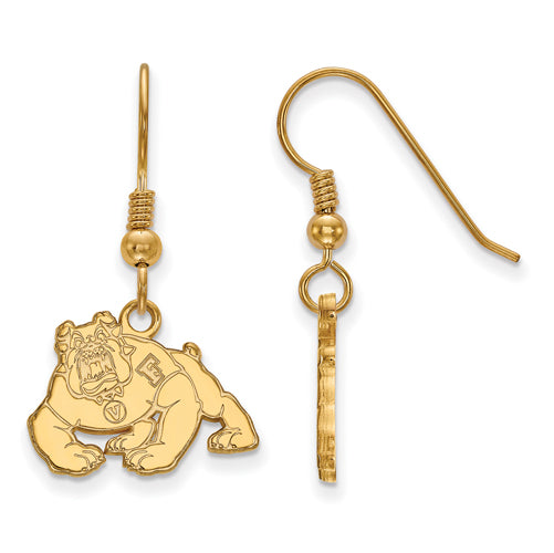 SS w/GP California State U Fresno Small Dangle Earrings