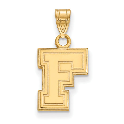 14ky Fordham University Small F Logo Pendant