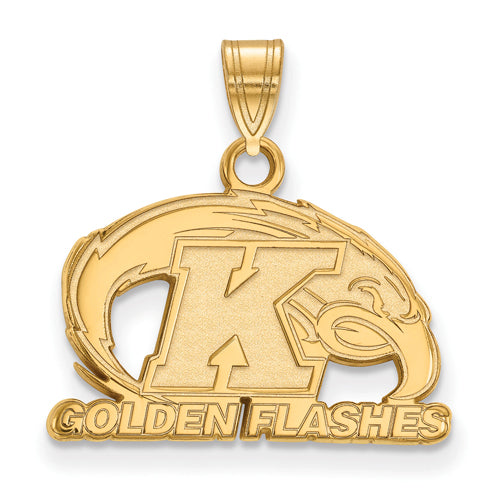 SS w/GP Kent State Golden Flashes Small Pendant