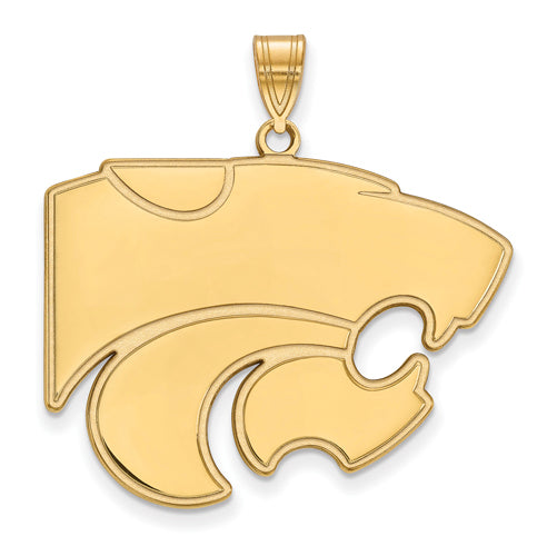 SS w/GP Kansas State University XL Wildcat Pendant