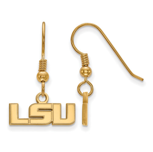 SS w/GP Louisiana State University XS Dangle LSU Earrings