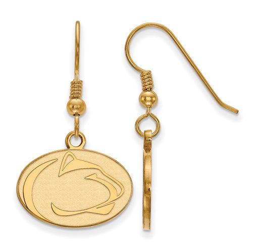 SS w/GP Penn State University Small Dangle Earrings