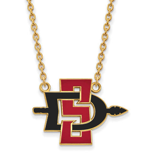 10ky San Diego State Univ Large Pendant w/Necklace