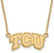 14ky Texas Christian University Small TCU Pendant w/Necklace