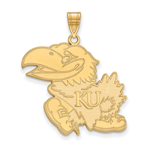 SS w/GP University of Kansas XL Jayhawk Pendant