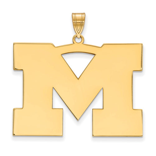 10ky University of Michigan XL Letter M Pendant