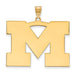 10ky University of Michigan XL Letter M Pendant