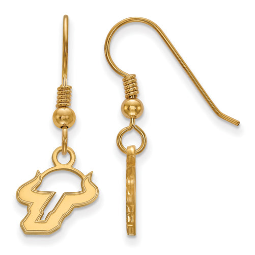 SS w/GP University of South Florida XS Dangle Earrings