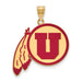SS w/GP University of Utah XL Enamel Pendant