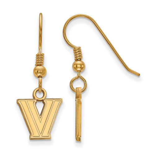 SS w/GP Villanova University XS Dangle Earrings