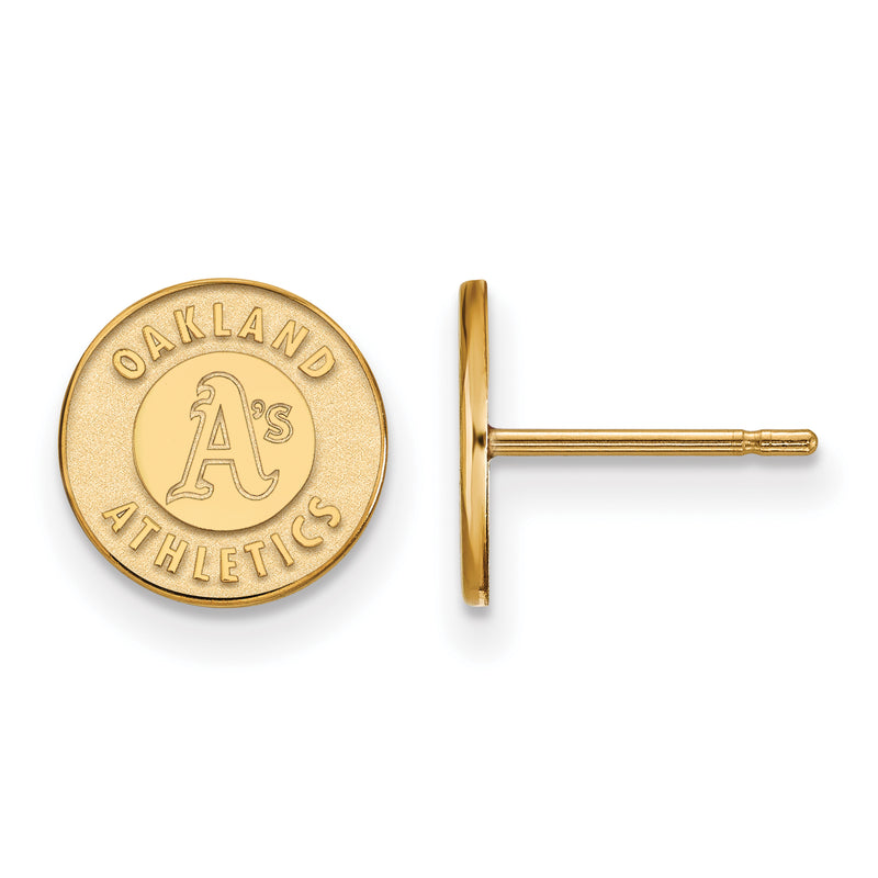 SS w/GP MLB LogoArt Oakland Athletics Circle Extra Small Post Earrings