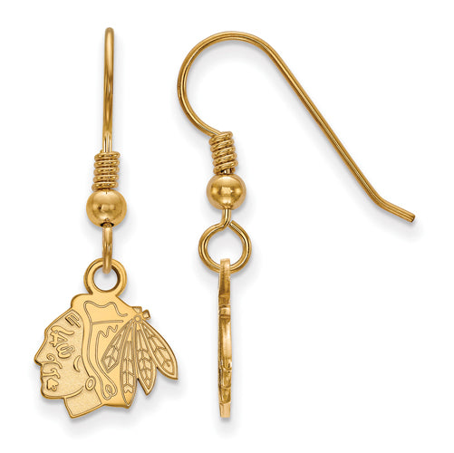 SS w/GP NHL Chicago Blackhawks XS Dangle Earrings