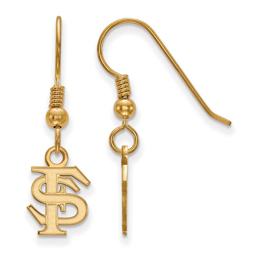 SS w/GP Florida State University XS Dangle F-S Earrings