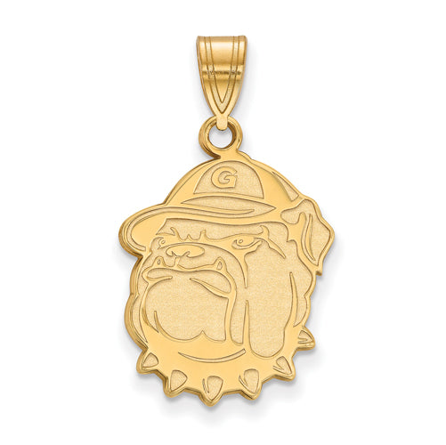 14ky Georgetown University Large Bulldog Pendant
