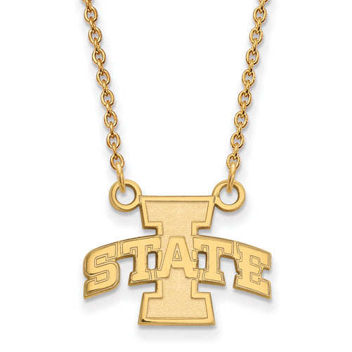10ky Iowa State University Small Pendant w/Necklace