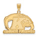 SS w/GP Kent State Golden Flashes Large Pendant