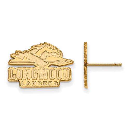 14ky Longwood University Small Post Earrings