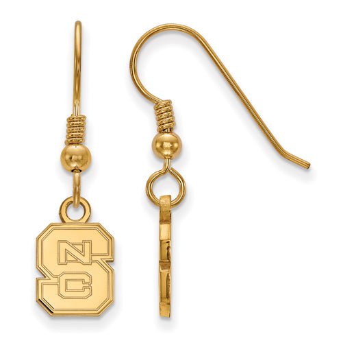 SS w/GP North Carolina State University XS Dangle Earrings
