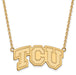 14ky Texas Christian University Large TCU Pendant w/Necklace