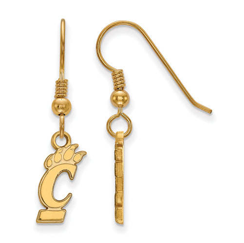SS w/GP University of Cincinnati Small Dangle Earrings