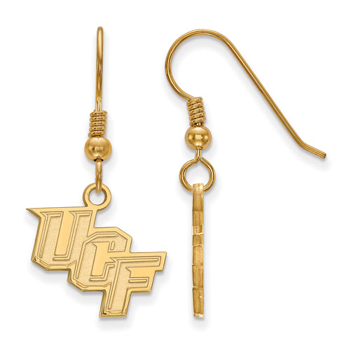 SS w/GP University of Central Florida Small Dangle Earrings