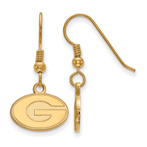 SS w/GP University of Georgia XS Dangle Earrings