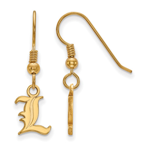 SS w/GP University of Louisville XS Dangle Earrings
