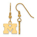 SS w/GP University of Michigan XS Dangle Earrings