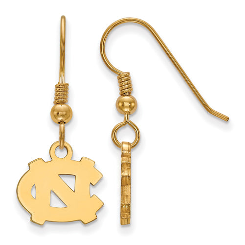 SS w/GP University of North Carolina XS NC Logo Dangle Earrings